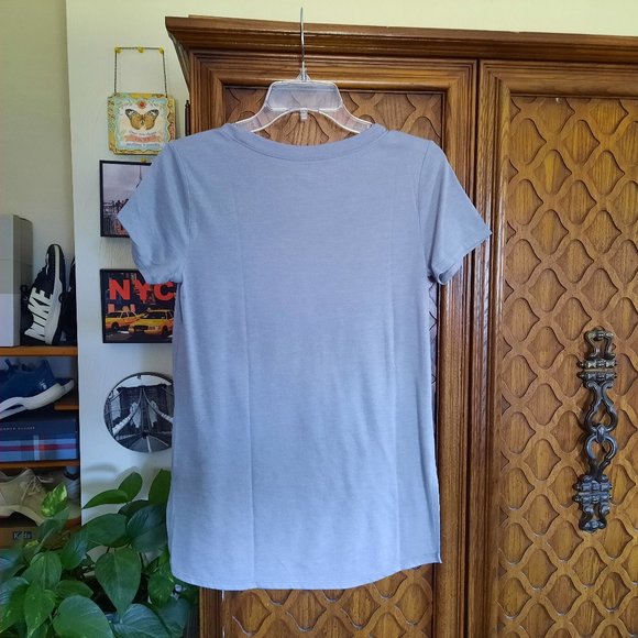 3/$15 Arizona Jeans Co. Silver Lake LA Graphic Boho Tee - Gray, Size S - Picture 8 of 16